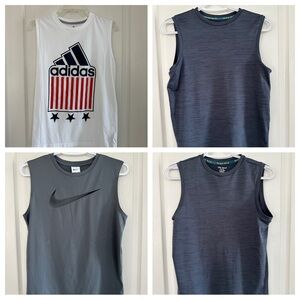 Lot of 5 Boys Tank Tops Size Large – Adidas, Tek Gear, Nike Dri-Fit, Wonder Nati